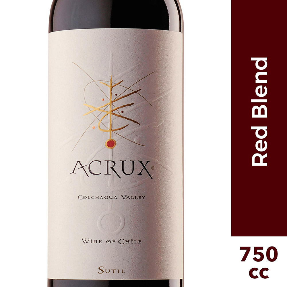 Sutil Acrux 2022 Red Blend Caja de Cartón caja 6x750cc - Imagen 5
